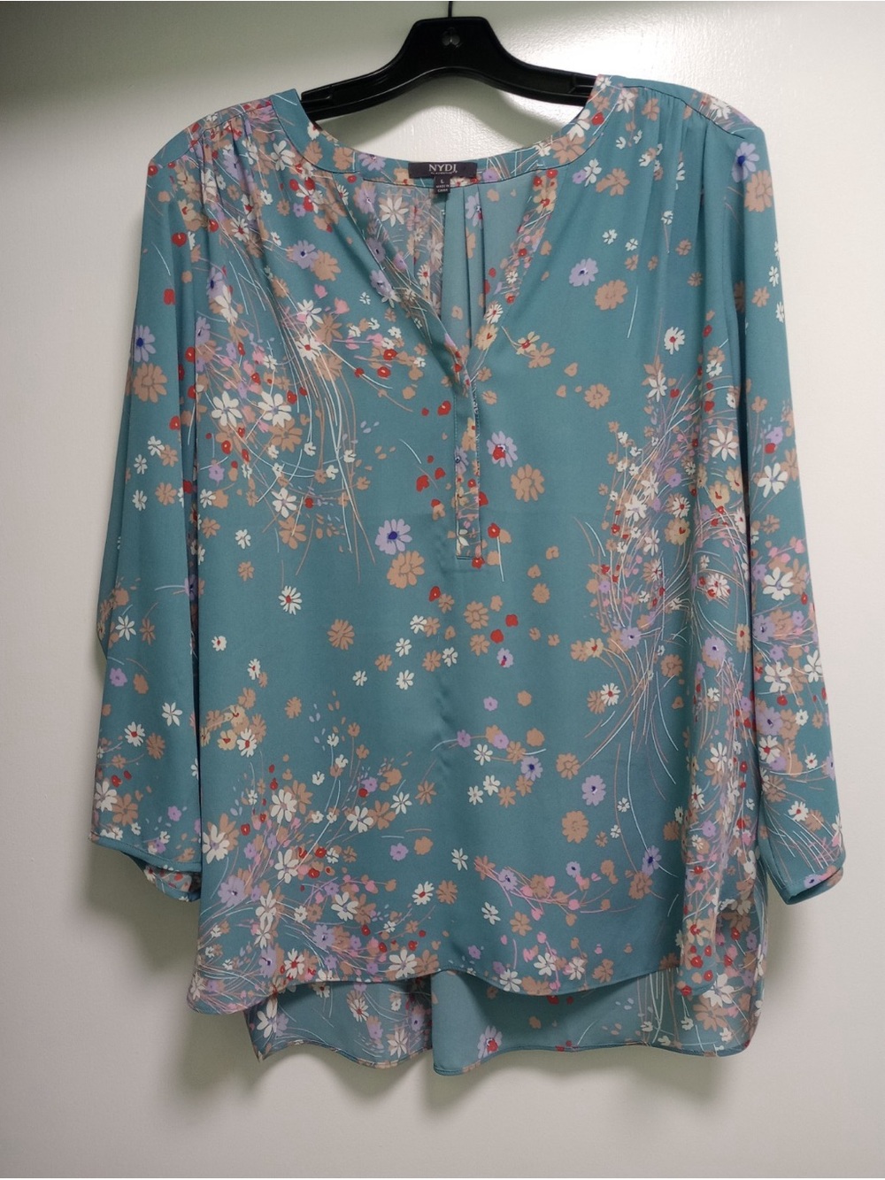 NYDJ Women's Floral Blouse Size L